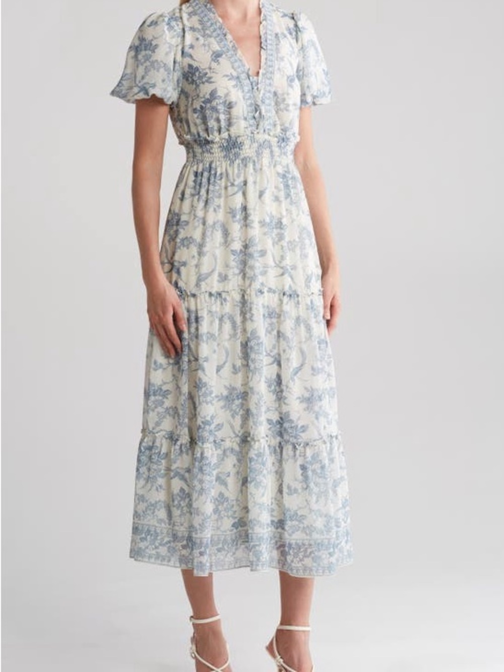 Max Studio Georgette Smocked Dress - Women's